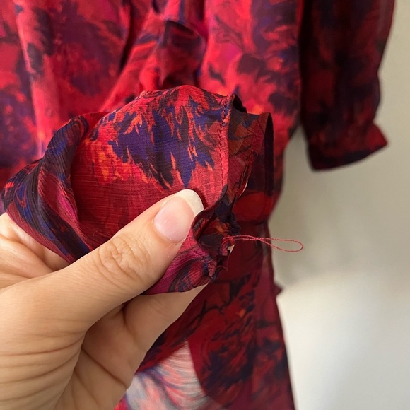 Cinq A Sept Livie Tiered Flowy Floral Mini Dress in Women’s Size 4 - Picture 6 of 15